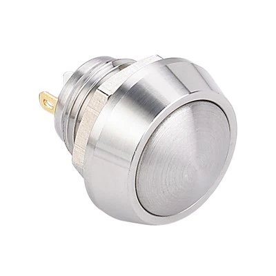 Interruttore a pulsante con testa bombata da 12 mm