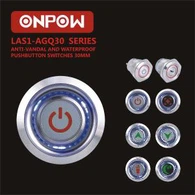 Interruttore a pulsante con simbolo di alimentazione da 30 mm